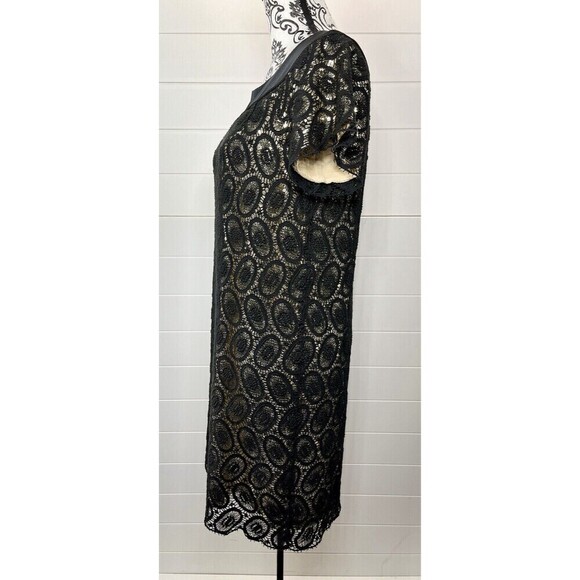 3.1 Phillip Lim Womens Gold Black Lace Overlay Dress 6 Mob Wife $875 - Picture 9 of 11